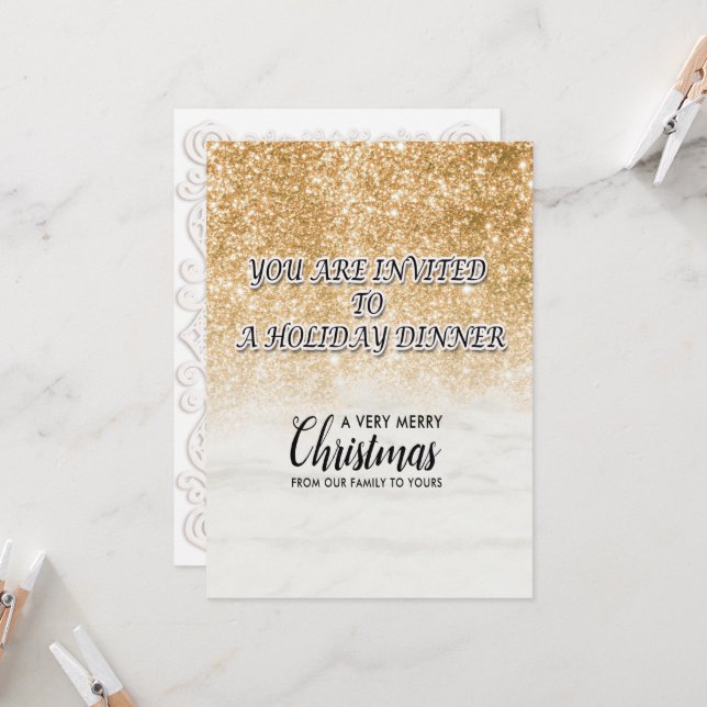 Invitación Diseño de regalo navideño navideño navideño (Anverso/Reverso In Situ)