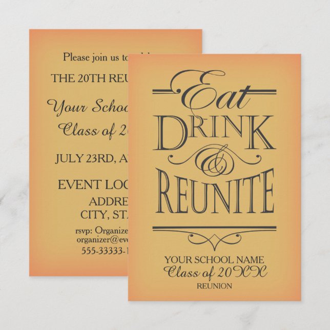 Invitación Diseño de Reunión Escolar (Anverso / Reverso)