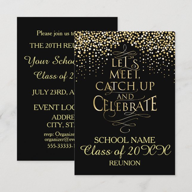 Invitación Diseño de Reunión Escolar (Anverso / Reverso)
