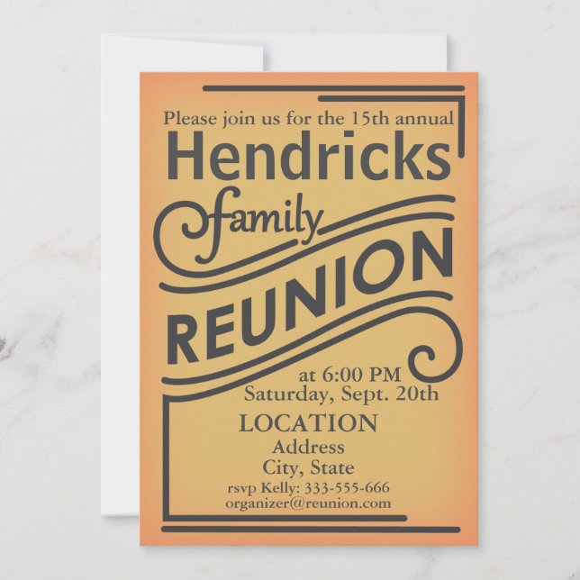 Invitación Diseño de Reunión Familiar (Anverso)