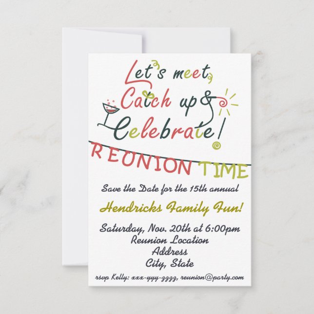 Invitación Diseño de Reunión Familiar (Anverso)