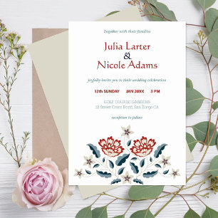 Invitación Diseño de Rosa Vintage Clásico Ornate Fusión Boda