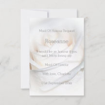 Diseño De Rosas Blancas Maid Of Honor Request