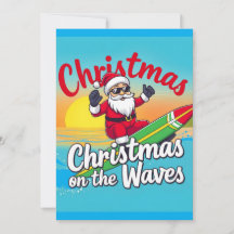 Diseño de Santa Navidad en las Olas