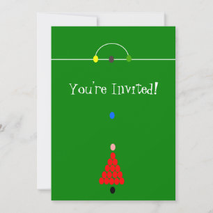 Invitación Diseño de tabla de Snooker