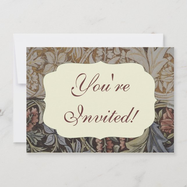 Invitación Diseño de tapices para William Morris Bluebell (Anverso)
