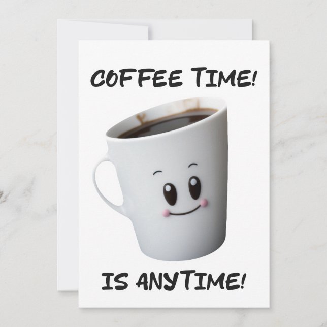 Invitación diseño de taza de café fría de alta calidad (Anverso)