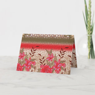 Invitación Diseño de tejidos intrincados con motivos florales