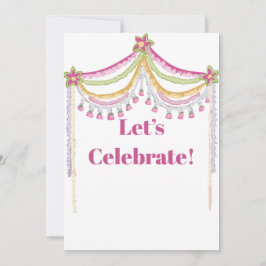 Invitación Diseño de toldo, borde, banderín