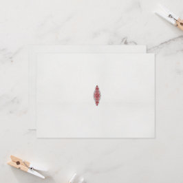 Invitación diseño de un patrón rojo y blanco