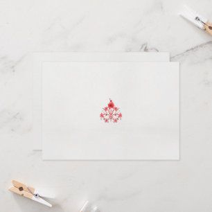 Invitación diseño de una flor roja sobre un fondo blanco