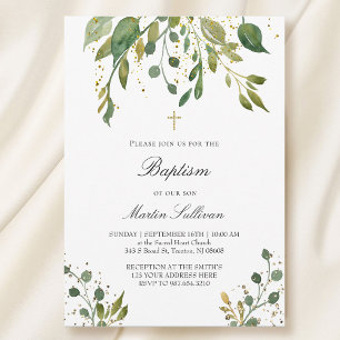 Invitación diseño de vegetación   Bautismo