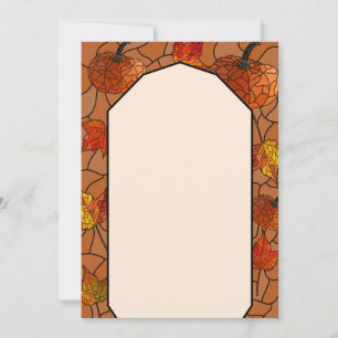 Invitación Diseño de vidrio emplomado de otoño