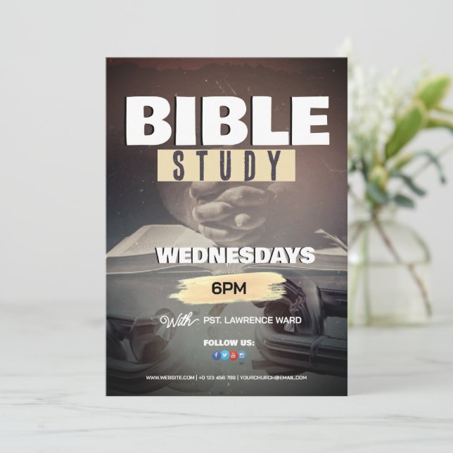 Invitación Diseño de volante de Personalizable de servicio do (Anverso de pie)