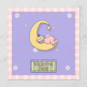 Invitación Diseño decorativo Chica de Baby Shower