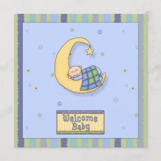 Invitación Diseño decorativo de Baby Shower Boy
