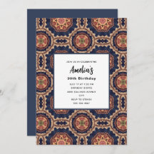 Diseño decorativo de Flores y Estrellas Cumpleaños