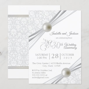 Invitación Diseño del 30º Aniversario de Perla