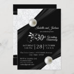 Invitación Diseño del 30° Aniversario de la Perla - Blanco y<br><div class="desc">🥇 DISEÑO ORIGINAL DE ARTE DE DERECHOS DE AUTOR DE Donna Siegrist SÓLO DISPONIBLE EN ZAZZLE! Fiesta de aniversario y plantillas de invitación de evento listas para su personalización. Un diseño moderno listo para el personalizar de cualquier tipo de fiesta o evento simplemente cambiando la redacción. ✔ NOTA: ¡SÓLO CAMBIAR...</div>