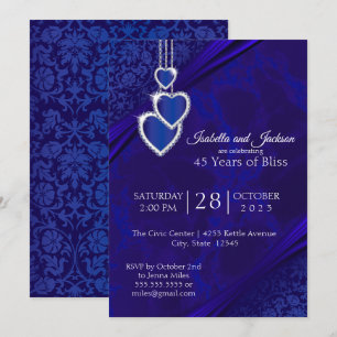 Invitación Diseño del 45º / 65º Aniversario de Bodas de Zafir