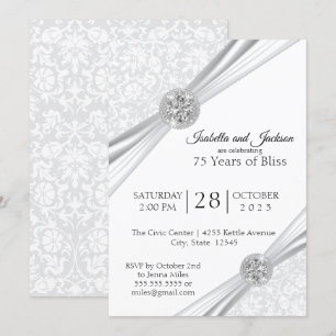 Invitación Diseño del 75º Aniversario de Diamante