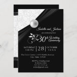 Invitación Diseño del Aniversario de la Perla - Blanco y negr<br><div class="desc">🥇 DISEÑO ORIGINAL DE ARTE DE DERECHOS DE AUTOR DE Donna Siegrist SÓLO DISPONIBLE EN ZAZZLE! Fiesta de aniversario y plantillas de invitación de evento listas para su personalización. Un diseño moderno listo para el personalizar de cualquier tipo de fiesta o evento simplemente cambiando la redacción. ✔ NOTA: ¡SÓLO CAMBIAR...</div>