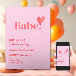 Invitación Diseño del corazón del día de Galentine