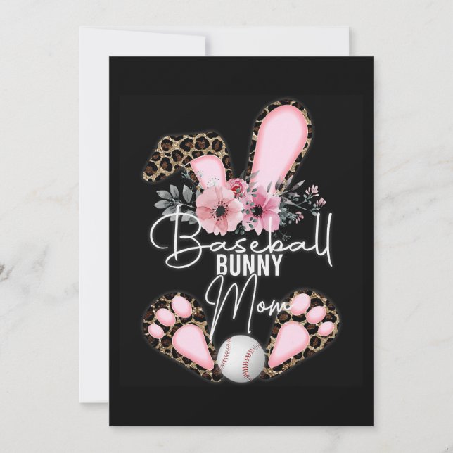 Invitación Diseño del humor de béisbol para entrenador de béi (Anverso)