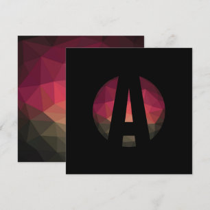 Invitación Diseño del logotipo de monograma redondo negro