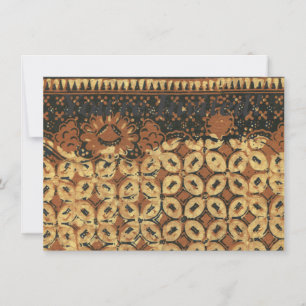 Invitación Diseño del patrón de arte Coffee Bean Batik