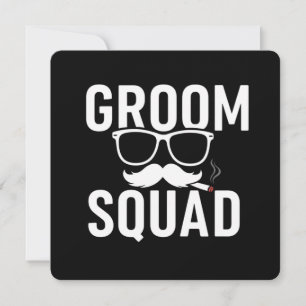 Invitación Diseño divertido de la fiesta de boda Groom Squad