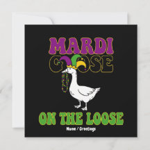Diseño divertido de Martes de Carnaval con Ganso d
