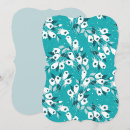 Invitación Diseño elegante de arte botánico en el patrón de f