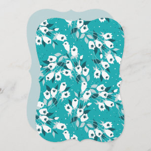 Invitación Diseño elegante de arte botánico en el patrón de f