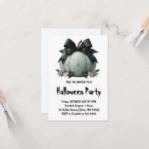 Invitación Diseño elegante de la fiesta de calabaza Halloween