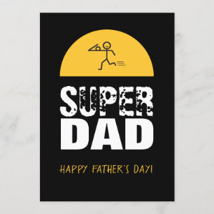 Invitación Diseño elegante "SUPER DAD" Deseos Personalizados