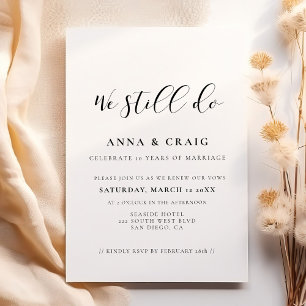 Invitación Diseño elegante Todavía tenemos renovación de Vow