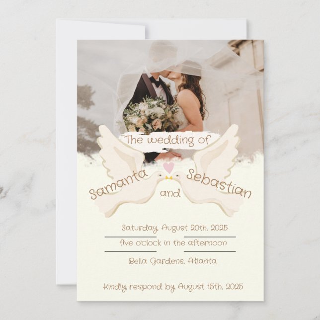 Invitación Diseño elegante y único (Anverso)