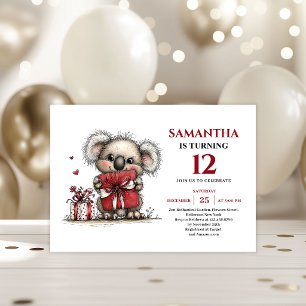 Invitación Diseño encantador y caprichoso de koala para cumpl