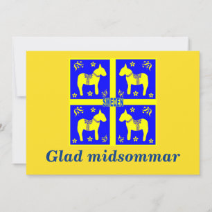 Invitación diseño escandinavo,Personalized Glad midsommar