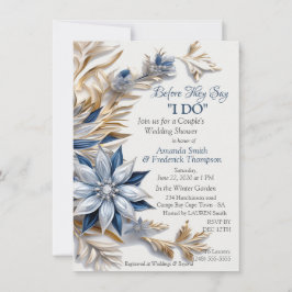 Invitación Diseño festivo único de copo de nieve invernal