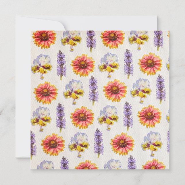 Invitación Diseño floral (Anverso)