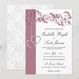 Invitación Diseño floral de oro Rosa