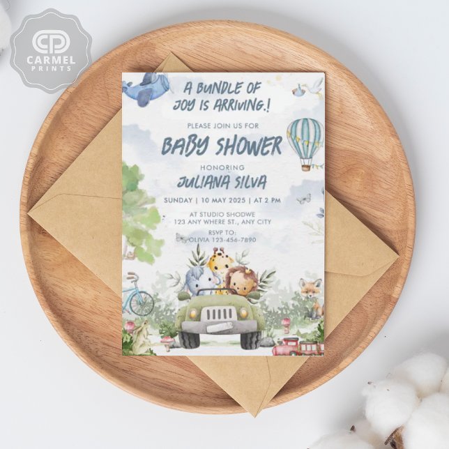 Invitación Diseño floral de oseo blanco azul cielo moderno (Modern Sky Blue White Teddy Bear Floral Design Invitation)