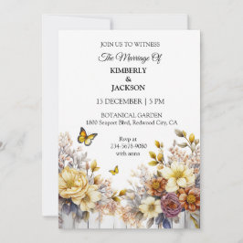 Invitación Diseño Floral Elegante