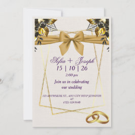 Invitación Diseño floral elegante y moderno para su día espec
