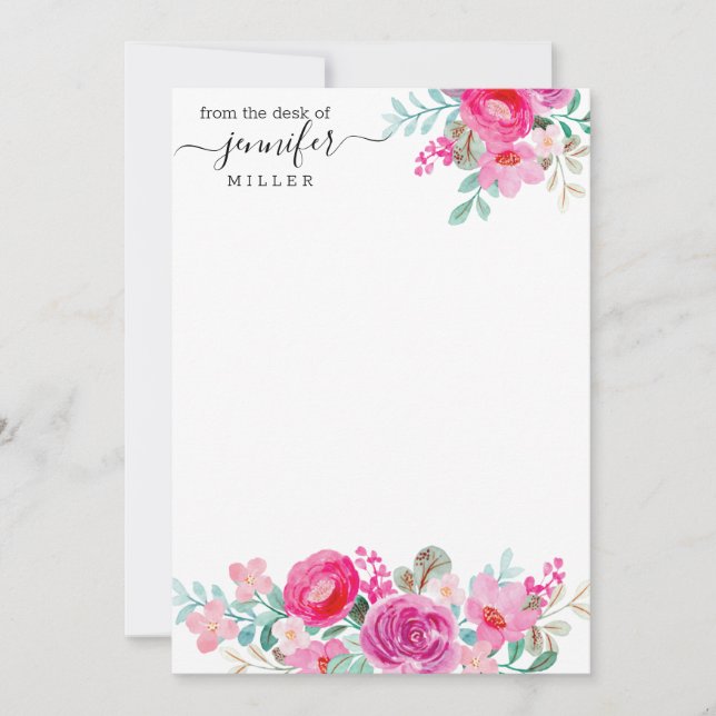 Invitación Diseño floral personalizado (Anverso)
