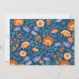 Invitación Diseño floral pintado a mano de Calendula