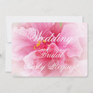 Invitación Diseño floral rosada serás mi dama de honor