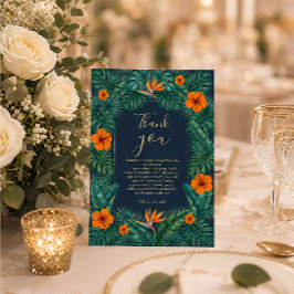 Invitación Diseño Floral Tropical | Hibisco y Follaje